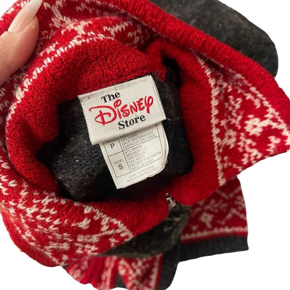 Disney Store Womens Small Full Zip Sweater Vintage Winnie The Pooh Snowflake - Picture 2 of 8